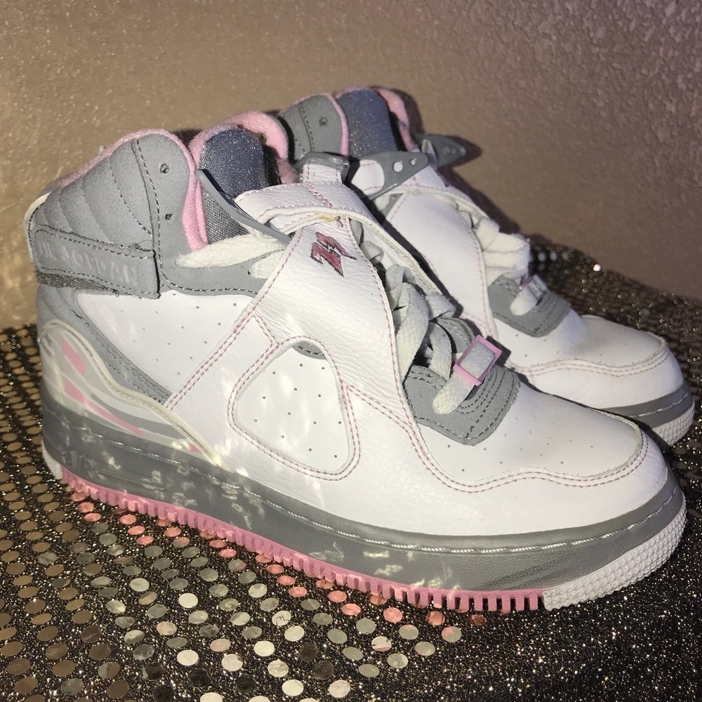 White/Pink/Grey Jordan’s w/Camo Detail Size 4Y